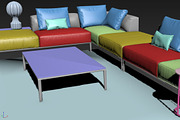B&B Italia Michel Effe Sofa, a Furniture 3D Model by NOMODOL (Thumbnail 6 of 7)