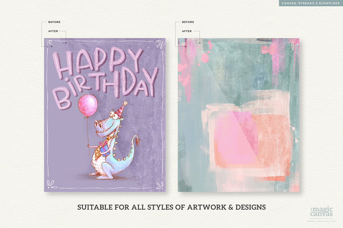 Magic Canvas Photoshop textures, a Layer Style Add-On by Lisa Glanz (Photo 9 of 13)