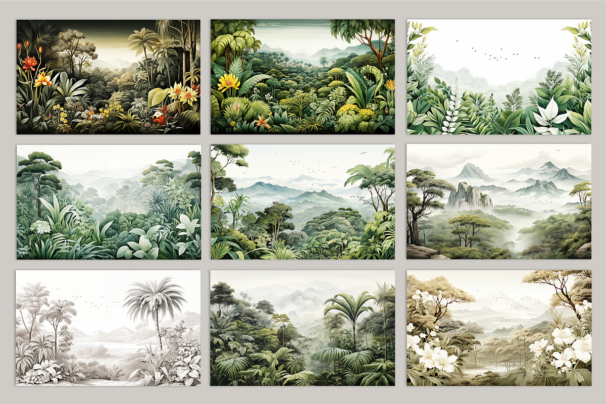 Tropical rainforest wallpaper, a Wallpaper Graphic by fei long (Photo 9 of 10)