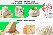 Gourmet Cheese & Dairy PNG Assets, a Food Illustration by Nurlan's shop (Thumbnail 1 of 4)