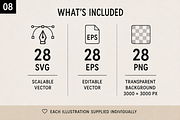 28 Hand-Drawn Stationery Doodles, an Object Illustration by Designs24hr (Thumbnail 8 of 9)