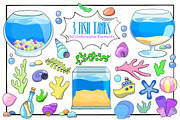 Cute Sea Animals Vector Clipart, an Animal Illustration by RabbitAndPencil (Thumbnail 3 of 4)