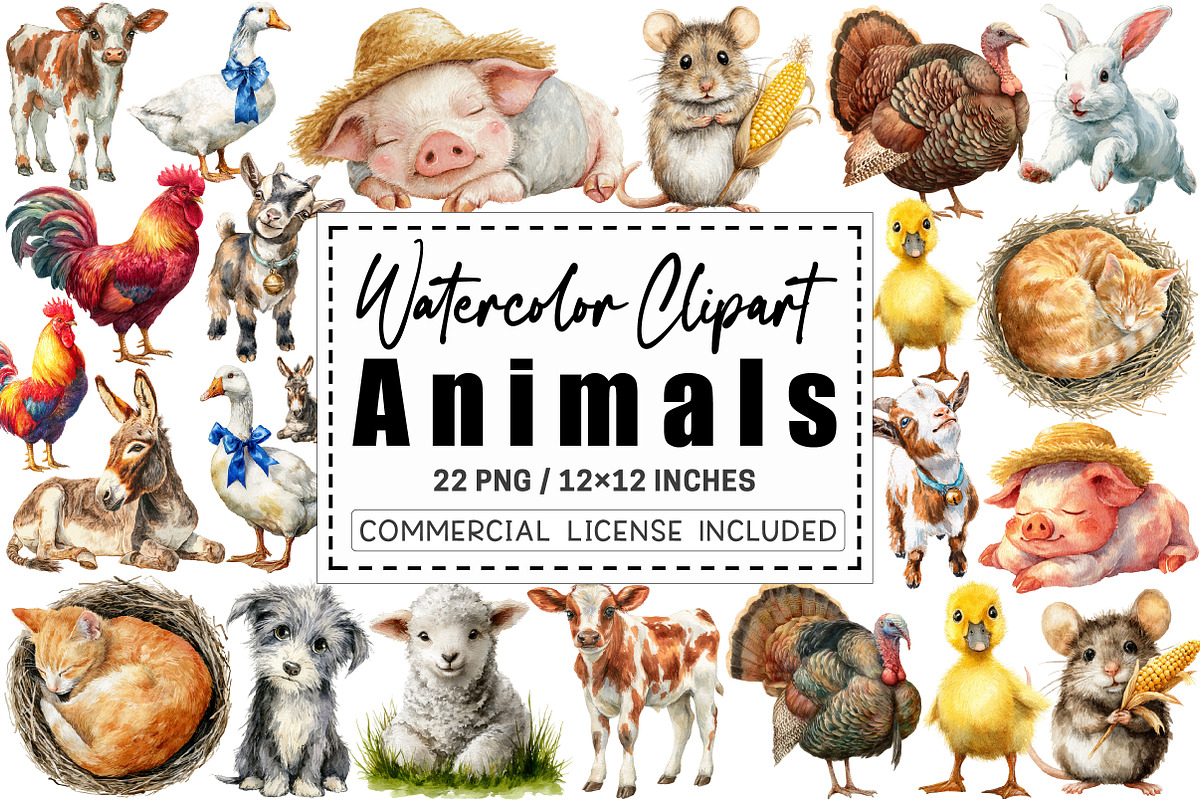 Cute on the Farm on the Animals, a Graphic by CitraGraphics (Photo 1 of 4)
