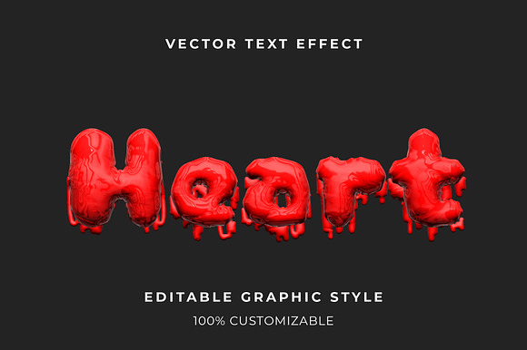 Glossy Gel 3D Blood Text Effect preview 3