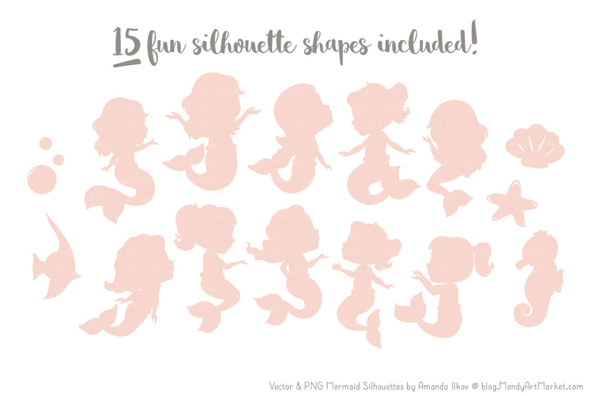 Grandmas Garden Girl Mermaid Clipart, an Illustration by Amanda Ilkov (Photo 2 of 3)