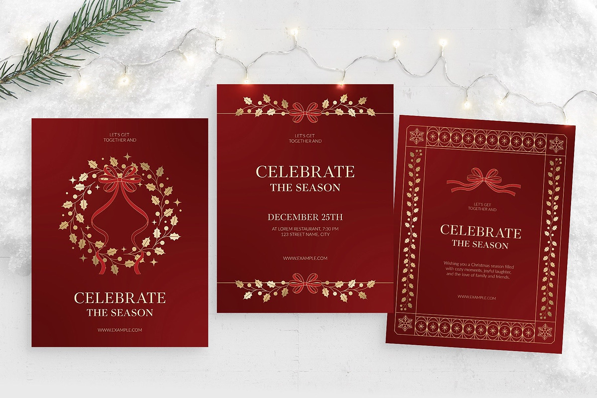Christmas Flyer & Invite Template, a Flyer Template by BrandPacks (Photo 5 of 5)