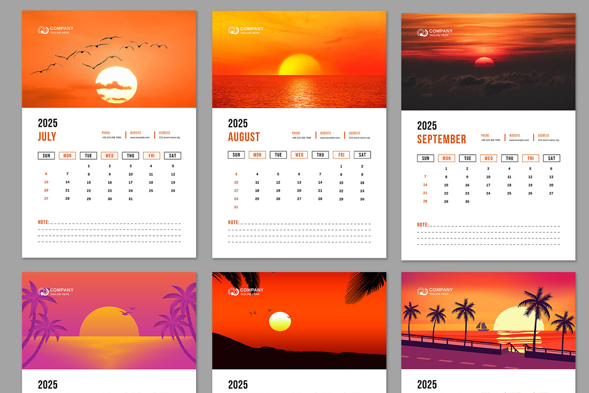 Wall Calendar 2025 Design Template, a Stationery Template by ContestDesign (Photo 3 of 5)