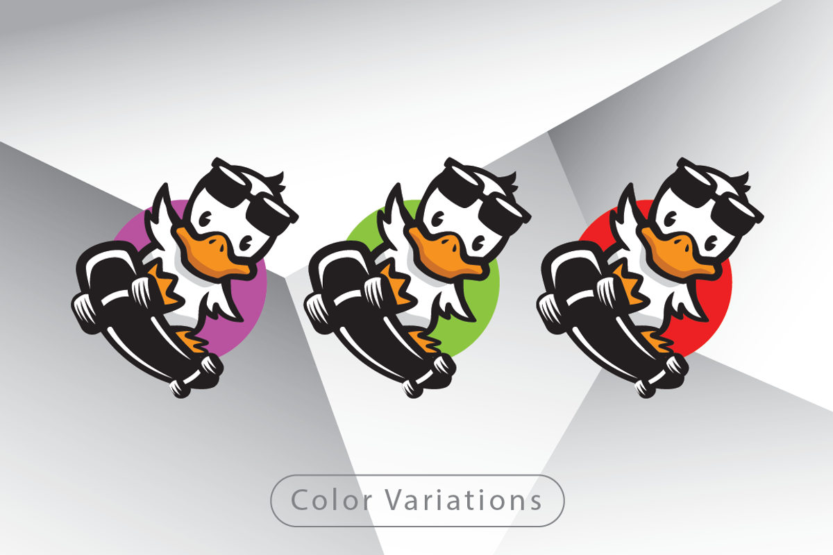 Skateboard Duck Logo Template, a Branding & Logo Template by Heavtryq Design (Photo 2 of 3)