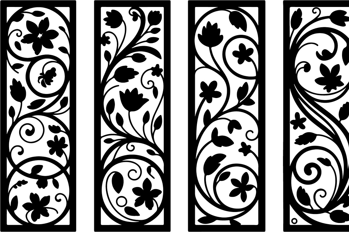 Laser Cut Ornamental Floral Border, a Decorative Illustration by himelgfx (Photo 7 of 19)