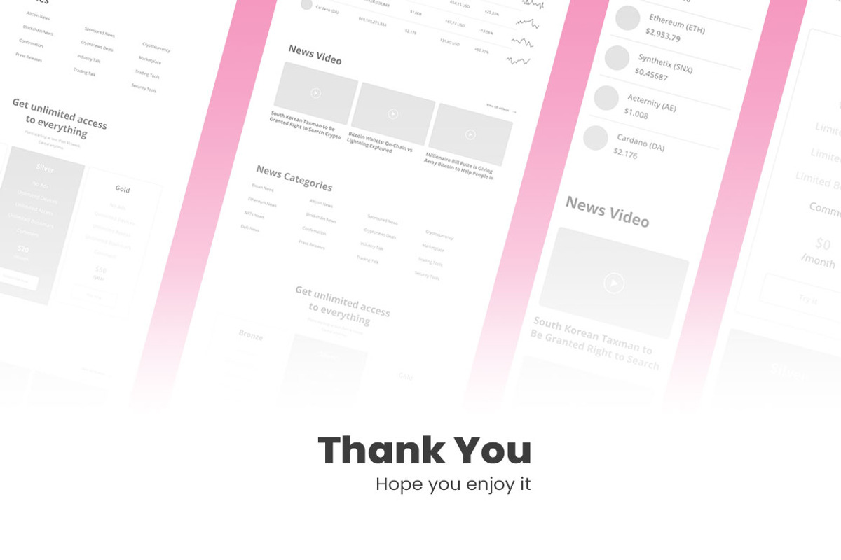 Crypto News Wireframe Website, a Wireframe Template by INSPR STD (Photo 6 of 6)