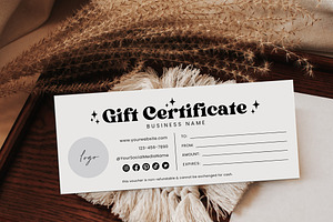 Gift Certificate Canva Template