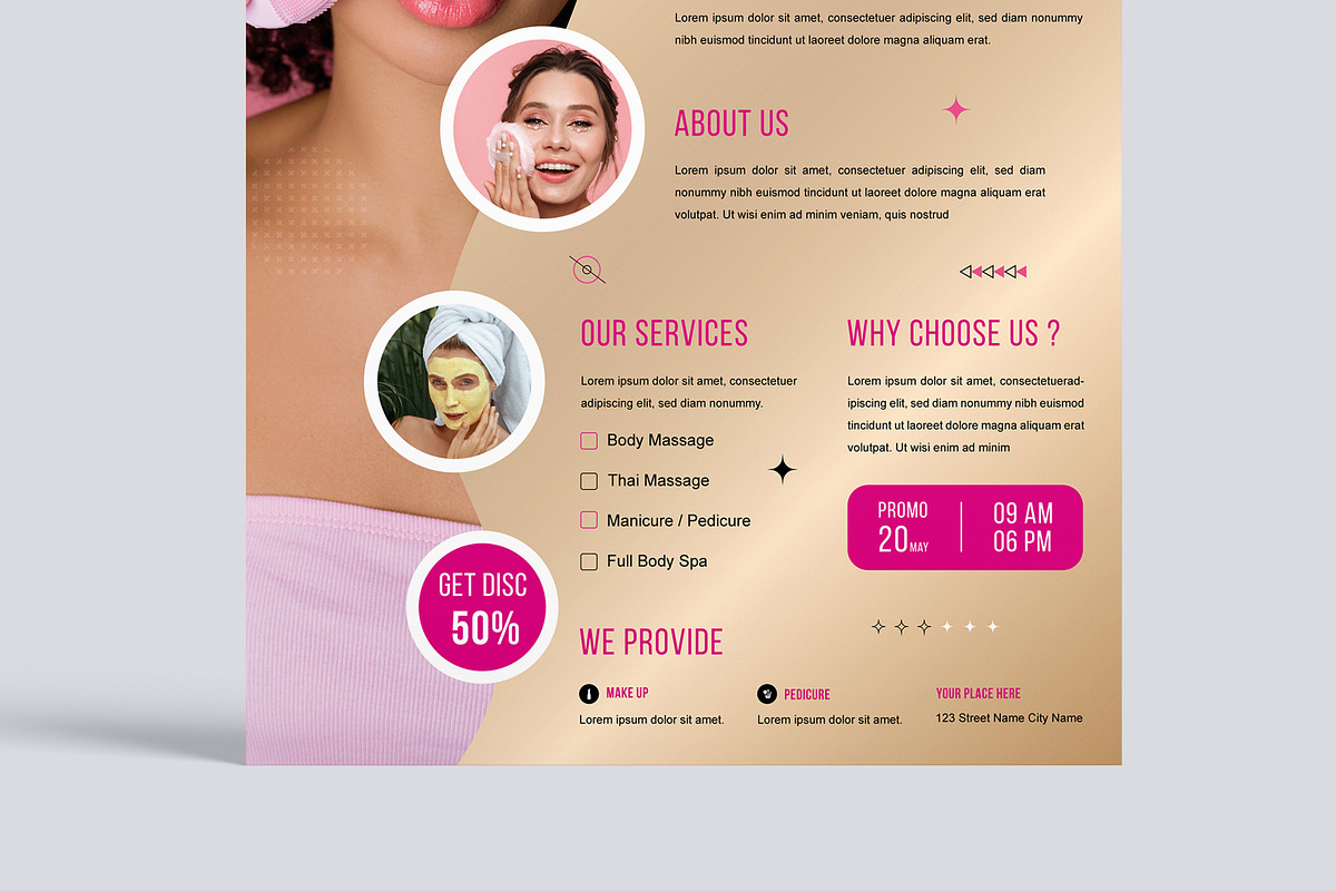 Beauty Care Flyer Set, a Flyer Template by MightyDesign (Photo 5 of 8)