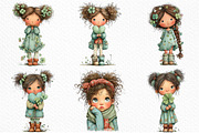Whimsical St Patrick's Day Girl Clip, an Illustration by Craft Nest (Thumbnail 5 of 11)