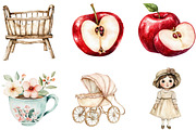 Watercolor Rustic Atelier Clipart, an Illustration by Designking (Thumbnail 5 of 5)