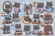 Black Cat Christmas Winter Forest, an Animal Illustration by Blumensdiary (Thumbnail 2 of 7)
