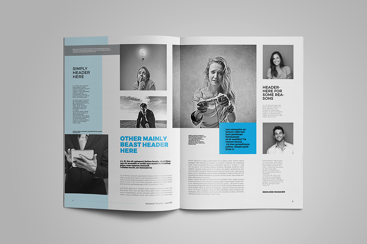 Newsletter Template, a Magazine Template by spidergraph (Photo 8 of 10)