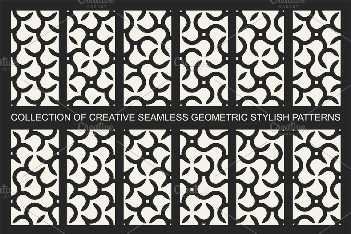 Vector seamless monochrome patterns, a Pattern Graphic by ExpressShop (Photo 1 of 10)