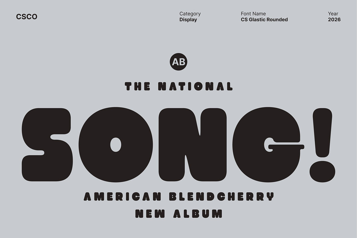 CS Glastic Rounded, a Sans Serif Font by Craft Supply Co. (Photo 3 of 8)