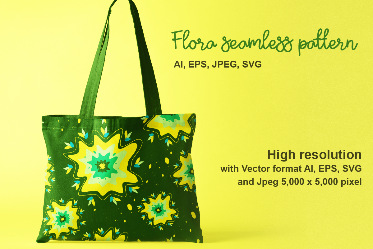 Floral Seamless Pattern Illustration, a Texture Illustration by VL Shop (Photo 4 of 8)