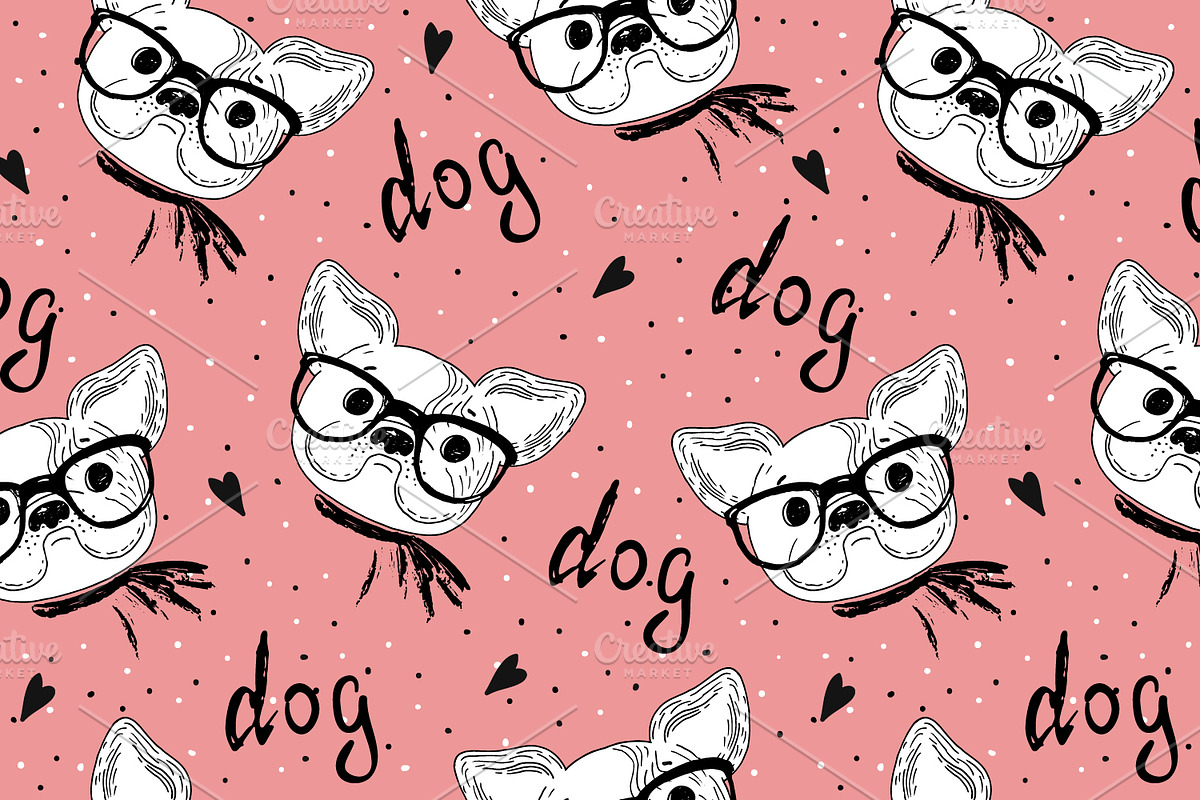 Cute dogs collection!, a Pattern Graphic by Irene_Boiko_ART (Photo 3 of 16)