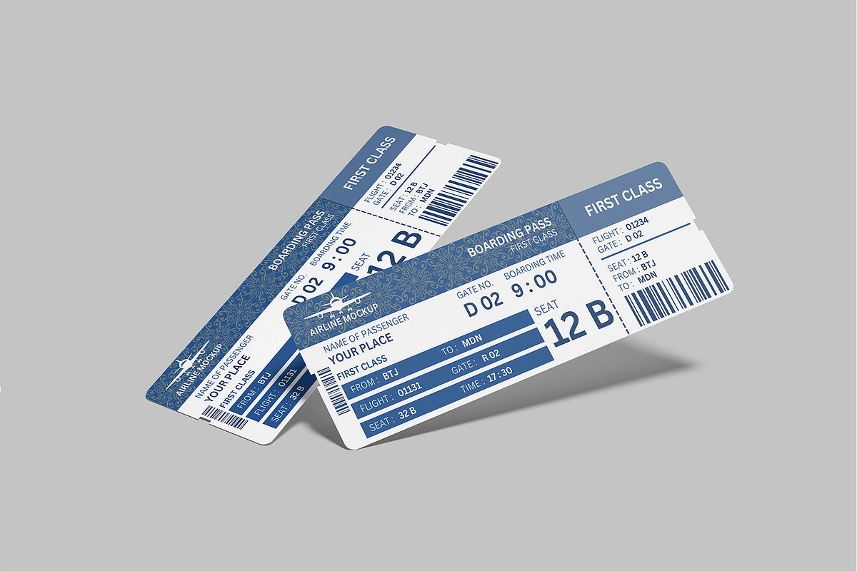 Boarding Pass Mockup, a Product Mockup by lamorastudio (Photo 4 of 13)