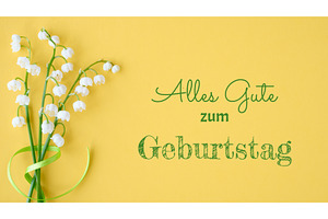 Lily of the valley flowers on yellow, a Photo by tilialucida