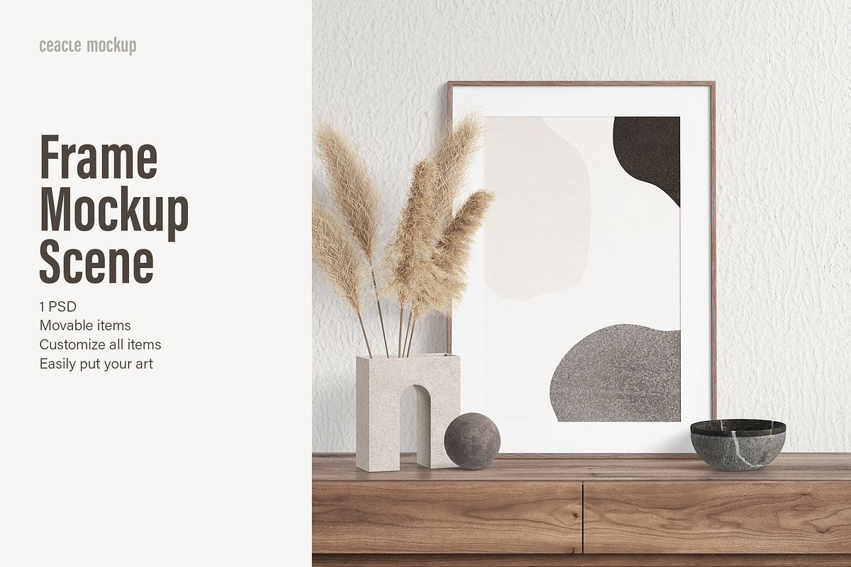 Frame Scene Mockup - A and B series, a Print Template by Ceacle Mockup (Photo 1 of 2)