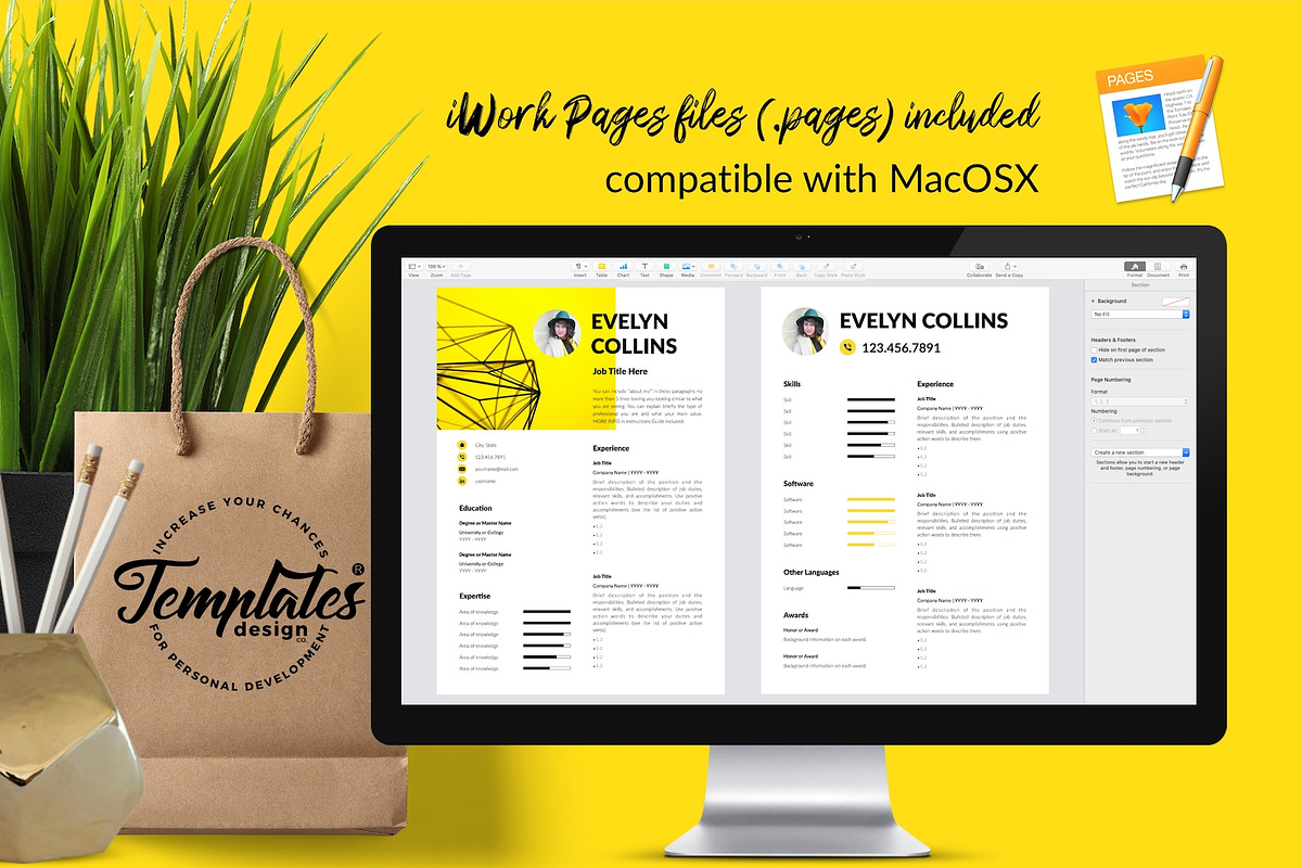 Modern Resume Bundle / CV - Evelyn, a Resume Template by Templates Design Co. (Photo 10 of 17)
