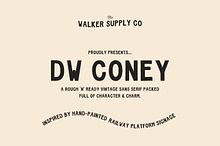 DW Coney - Vintage Hand-Painted Font