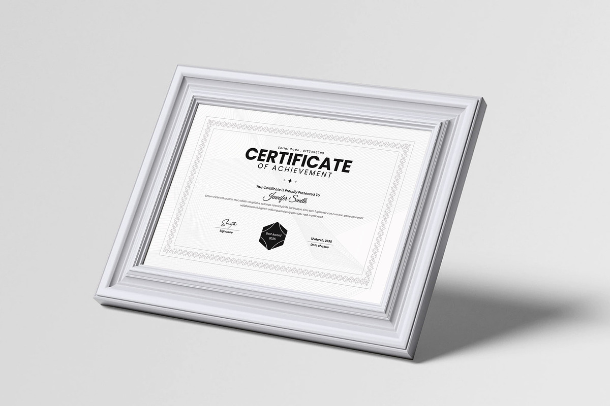 Certificate of Achievement Template preview 3