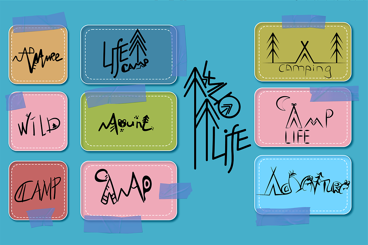 10 Camping Doodle Illustrations, an Object Graphic by lokfrid (Photo 2 of 6)