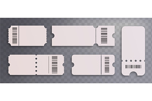 White blank coupon or entrance, an Object Illustration by art PVP - market