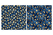 Blue and Gold Leopard Digital Paper, an Illustration by Daily.Designs (Thumbnail 4 of 5)