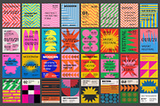 48 MODERN GEOMETRIC POSTERS, a Pattern Graphic by craftlove (Thumbnail 4 of 6)