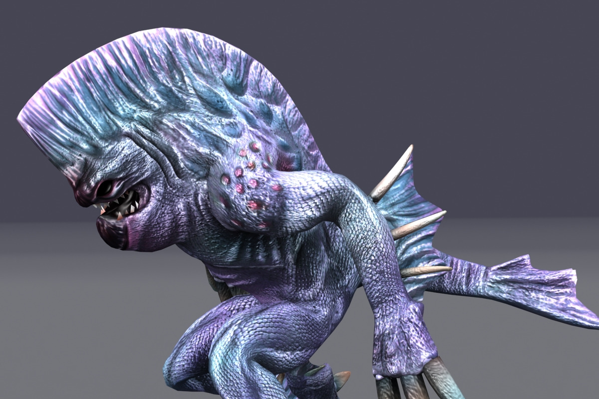 3DRT - Fishman, a Characters & Person 3D Model by 3DRT.com