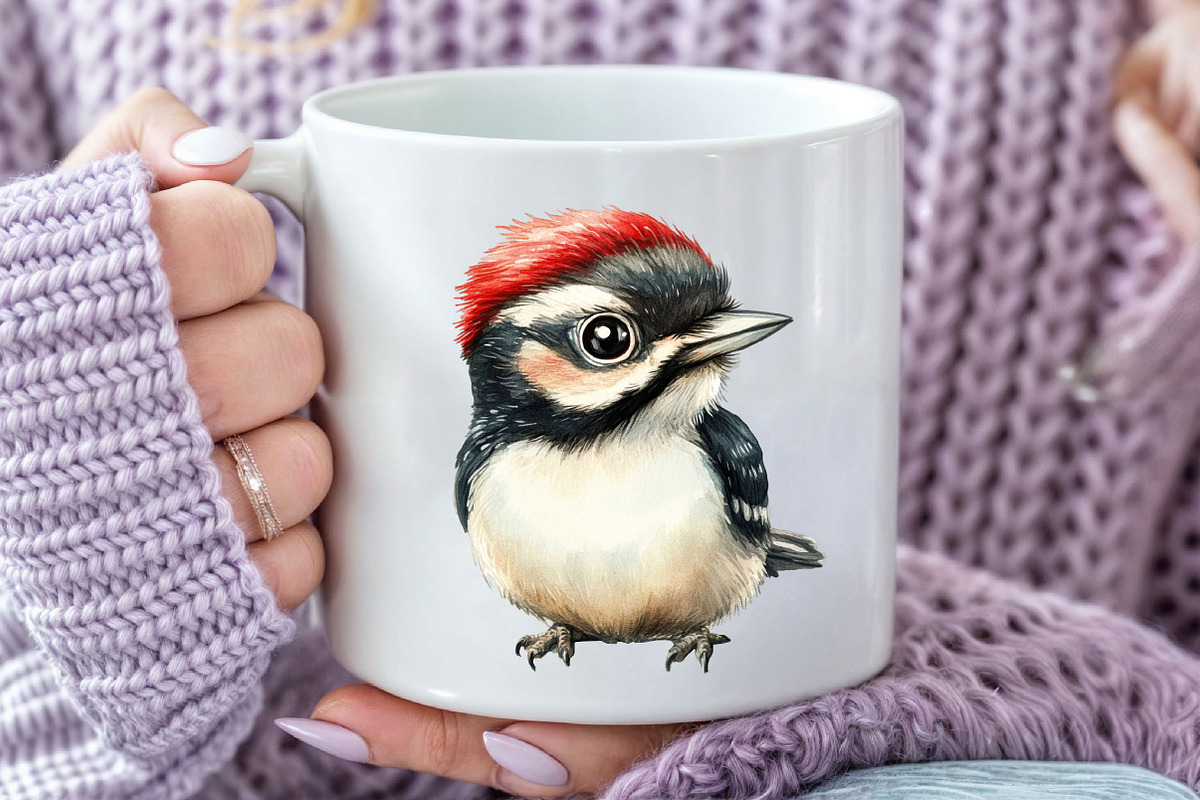 Downy Woodpecker Clipart, an Illustration by Pixels.Craft (Photo 7 of 7)