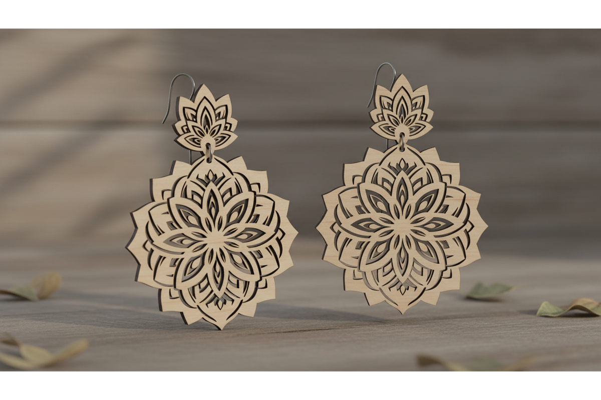 Floral Charm Earring Files, a Graphic by hafijul (Photo 4 of 11)