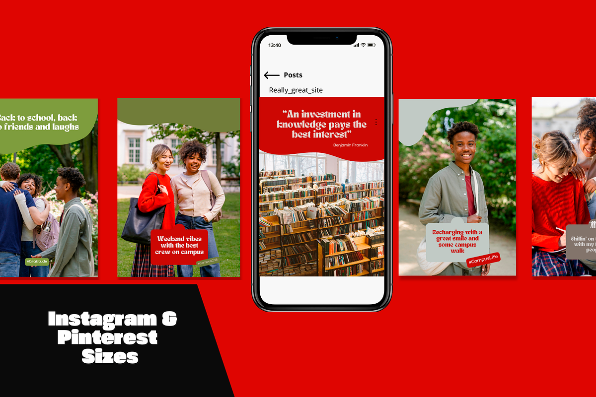 Instagram & Pinterest Canva Template, a Social Media Template by PaolaroiDesign (Photo 3 of 8)