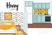 Honey Scene, a Decorative Illustration by GlamArtZhanna (Thumbnail 3 of 3)