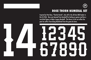 Rose Thorn Numeral Set