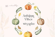 Autumn Vibes. Pumpkins Watercolor, an Illustration by LABFcreations (Thumbnail 12 of 21)