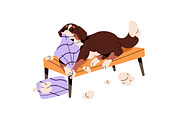 Dog behavior problems set, an Animal Illustration by PaperTrident (Thumbnail 5 of 15)