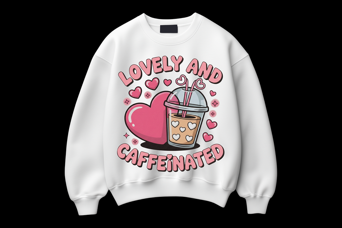 Lovely And Caffeinated PNG, a Graphic by Vector Portal (Photo 2 of 6)