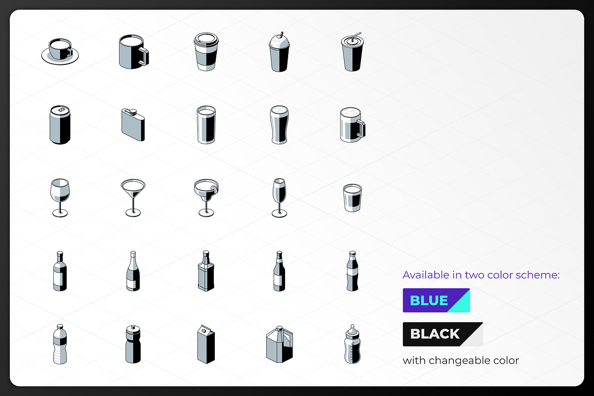 Icometric - Drink Icons, an Outline Icon by oelhoem (Photo 3 of 3)