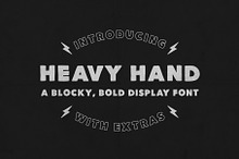 Heavy Hand - a Bold Font with Extras