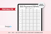 Bill Payment Calendar, a Print Template by Snapybiz (Thumbnail 10 of 10)