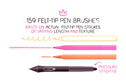 Realistic Felt Tip Pen Brushes, a Brush Add-On by Side Project (Thumbnail 2 of 6)