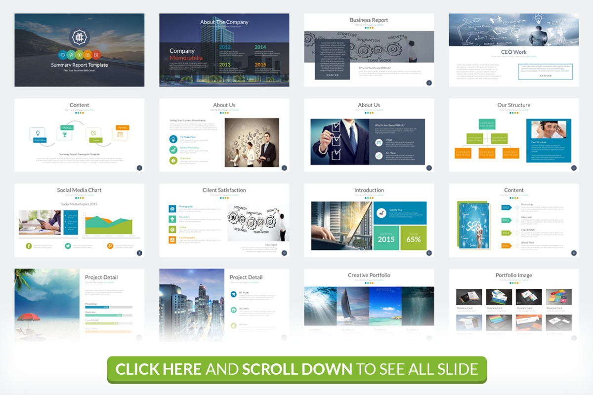 Summary Report Powerpoint Template, a Presentation Template by GraStudios (Photo 2 of 6)