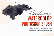 Honduras Watercolor Photoshop Brush, a Brush Add-On by Fernwel Creative (Thumbnail 1 of 4)