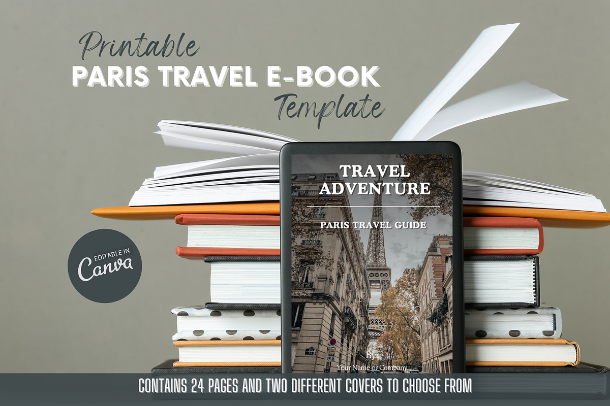 Travel Ebook Canva Editable Template, a Presentation Template by PaolaroiDesign (Photo 2 of 5)